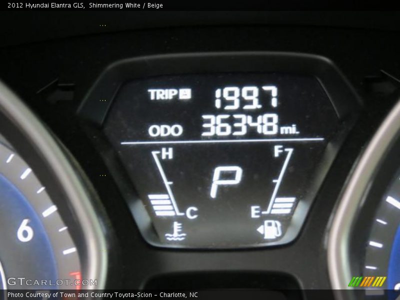Shimmering White / Beige 2012 Hyundai Elantra GLS