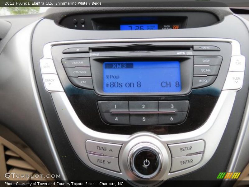 Shimmering White / Beige 2012 Hyundai Elantra GLS
