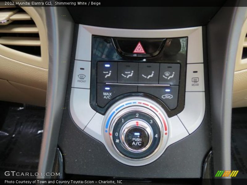 Shimmering White / Beige 2012 Hyundai Elantra GLS