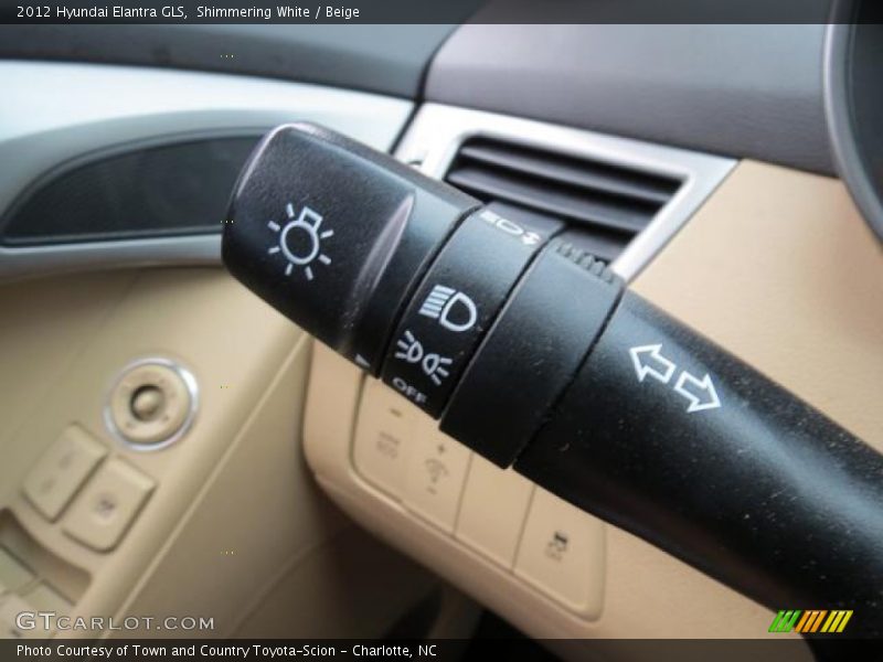 Shimmering White / Beige 2012 Hyundai Elantra GLS