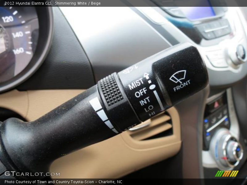 Shimmering White / Beige 2012 Hyundai Elantra GLS