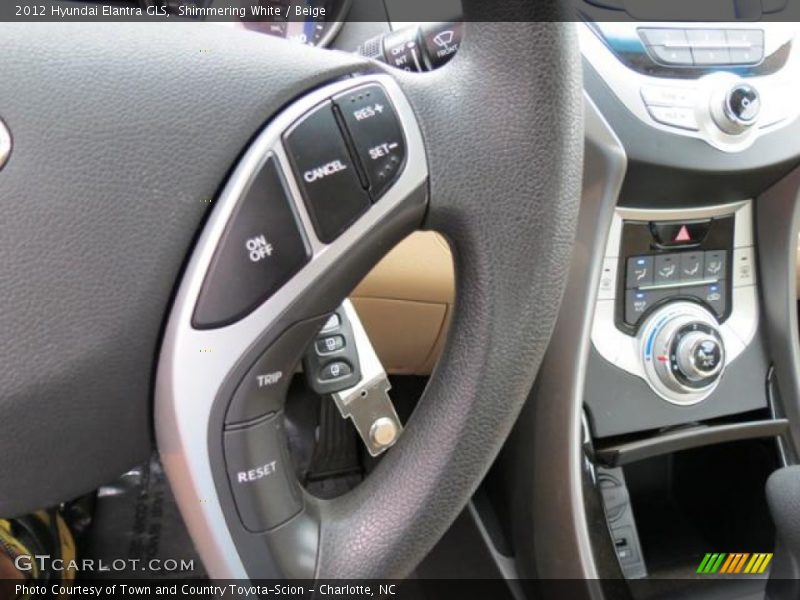 Shimmering White / Beige 2012 Hyundai Elantra GLS