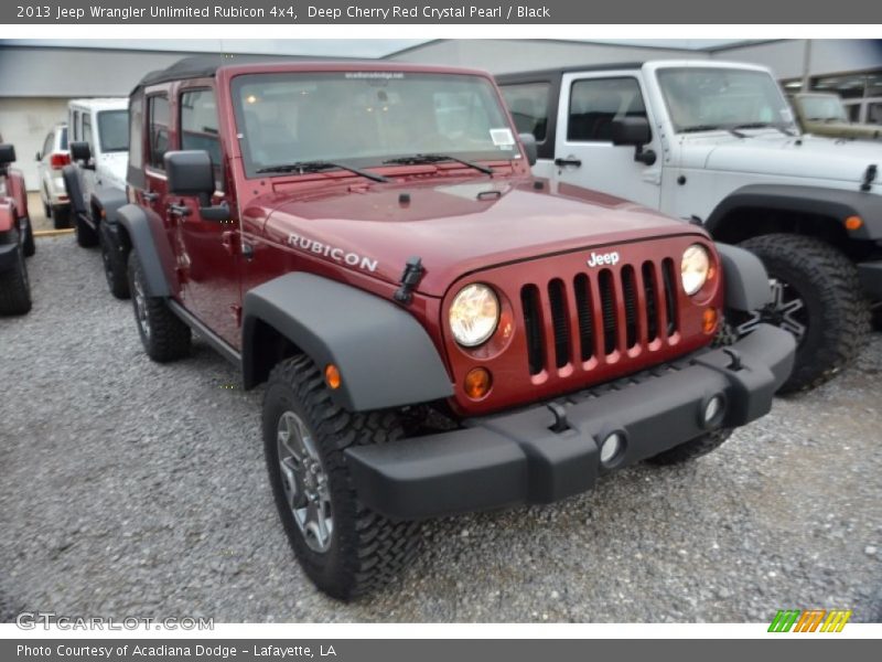 Deep Cherry Red Crystal Pearl / Black 2013 Jeep Wrangler Unlimited Rubicon 4x4