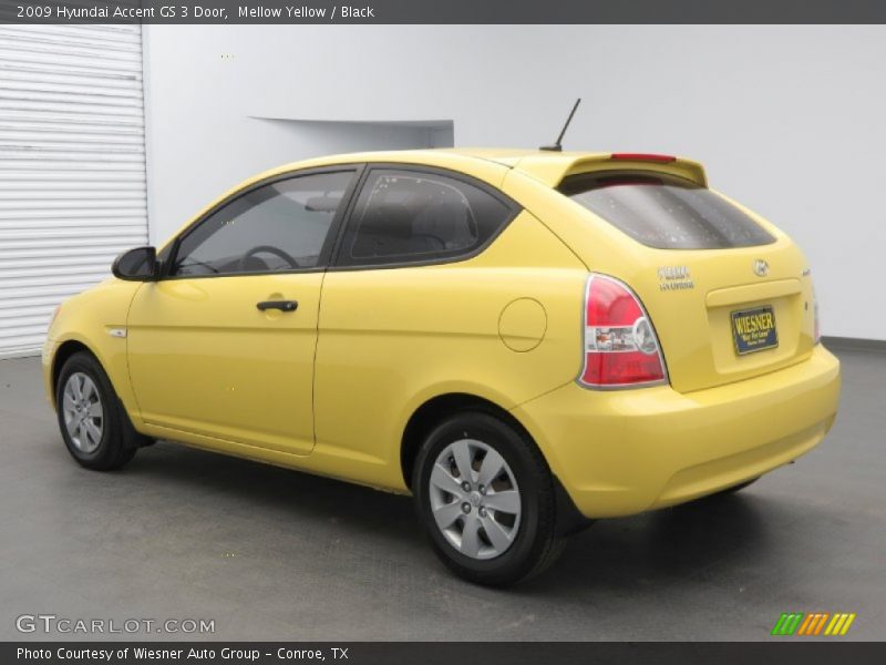 Mellow Yellow / Black 2009 Hyundai Accent GS 3 Door