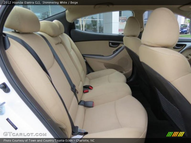 Shimmering White / Beige 2012 Hyundai Elantra GLS