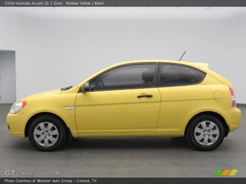 Mellow Yellow / Black 2009 Hyundai Accent GS 3 Door