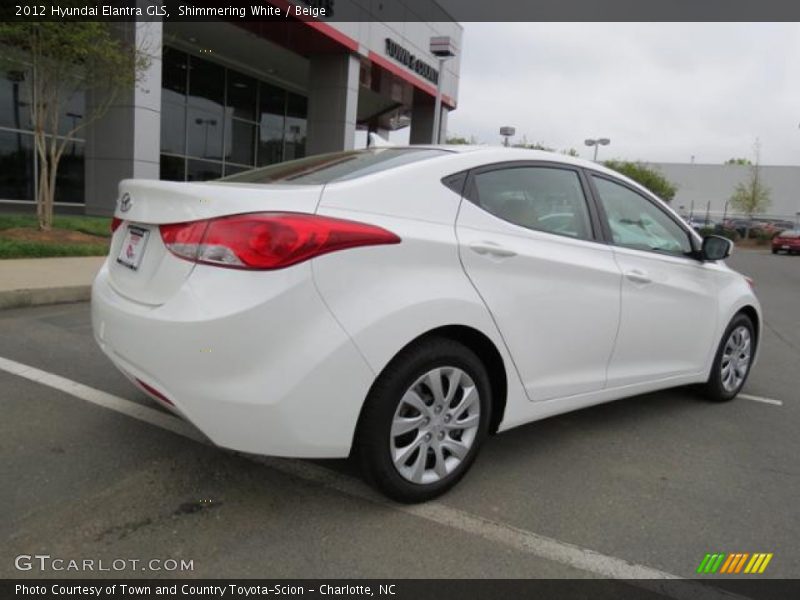 Shimmering White / Beige 2012 Hyundai Elantra GLS