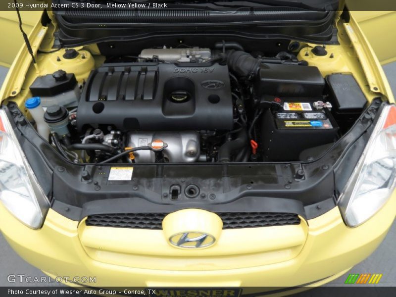 Mellow Yellow / Black 2009 Hyundai Accent GS 3 Door