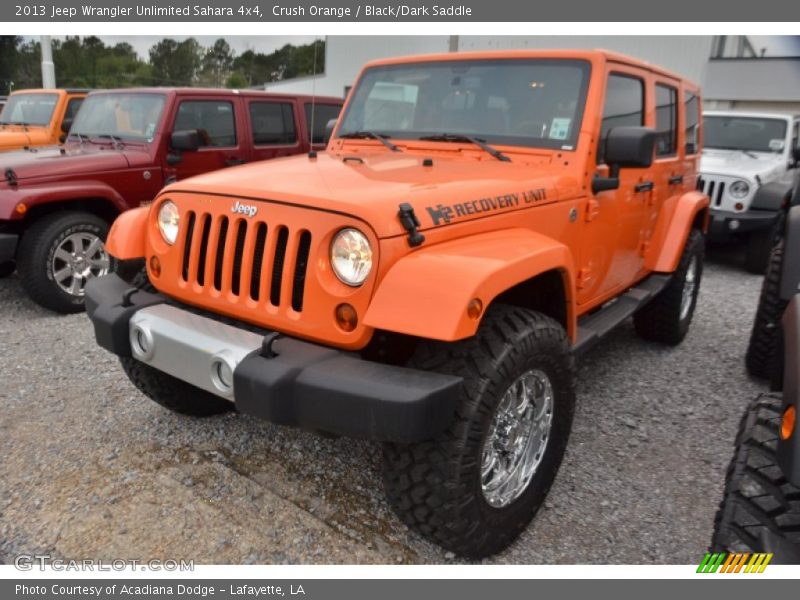 Crush Orange / Black/Dark Saddle 2013 Jeep Wrangler Unlimited Sahara 4x4