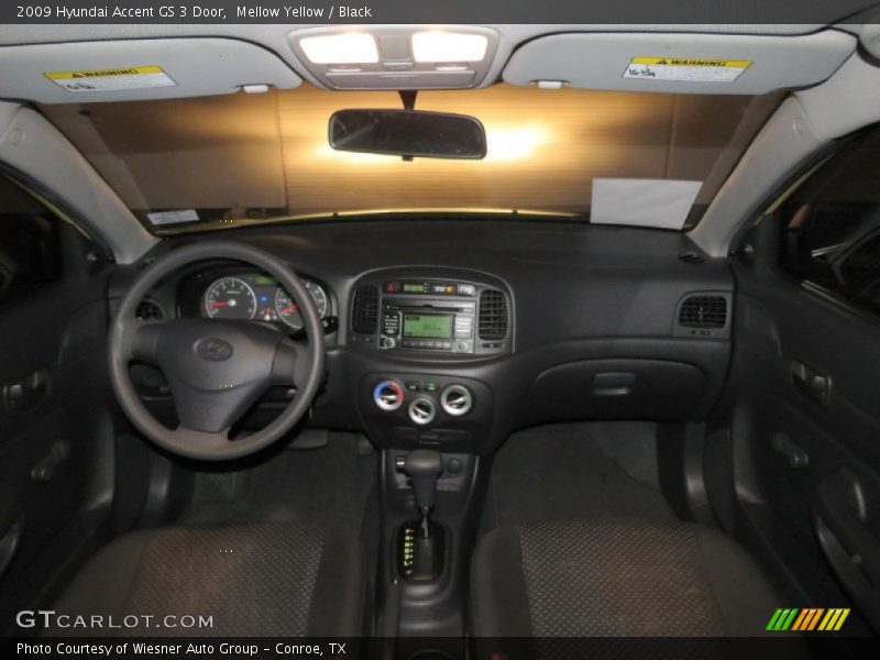 Mellow Yellow / Black 2009 Hyundai Accent GS 3 Door