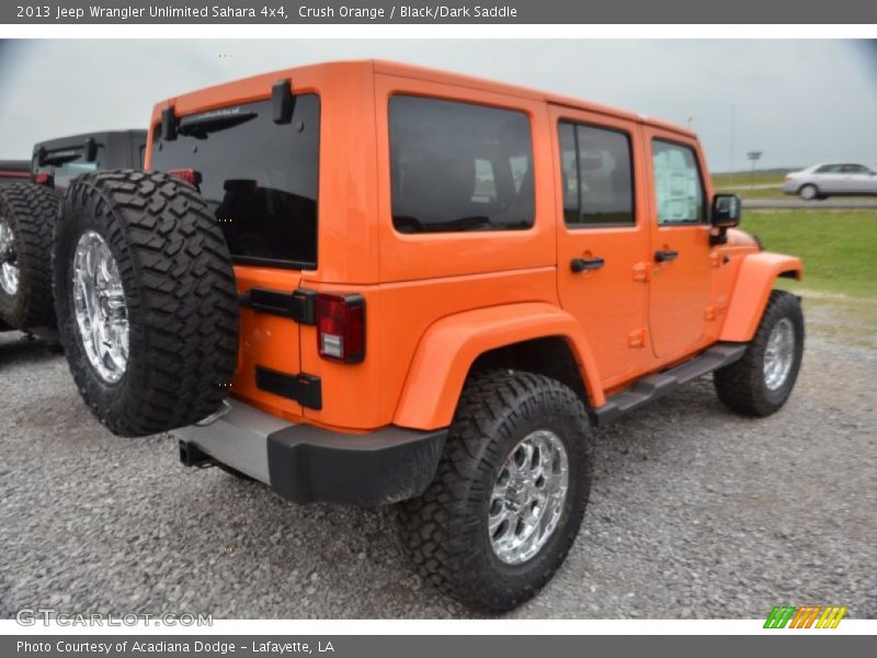 Crush Orange / Black/Dark Saddle 2013 Jeep Wrangler Unlimited Sahara 4x4