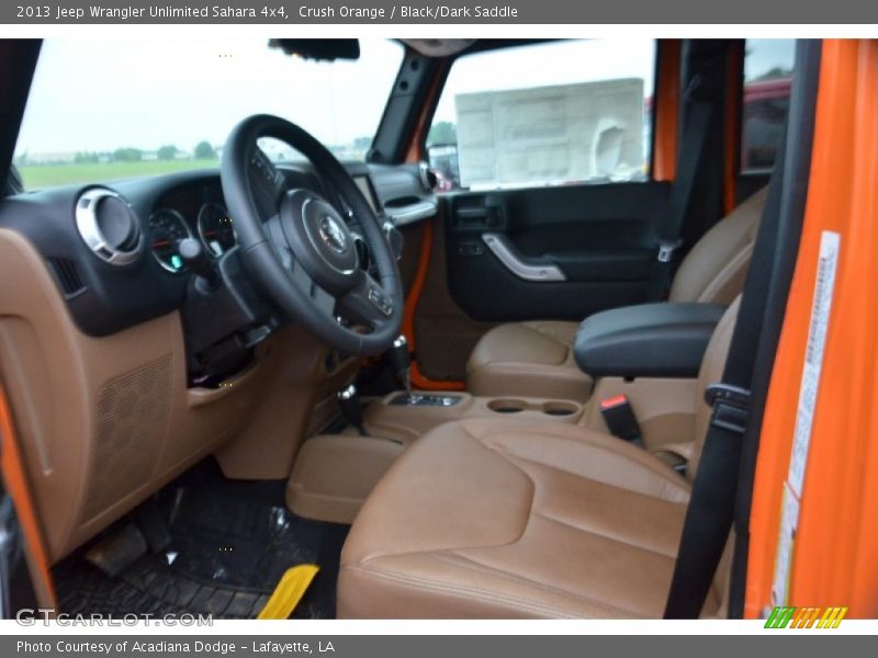 Crush Orange / Black/Dark Saddle 2013 Jeep Wrangler Unlimited Sahara 4x4