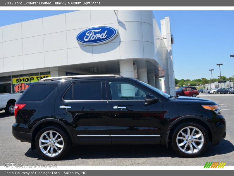 Black / Medium Light Stone 2012 Ford Explorer Limited