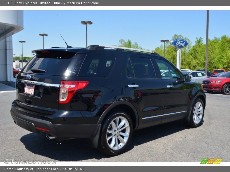 Black / Medium Light Stone 2012 Ford Explorer Limited