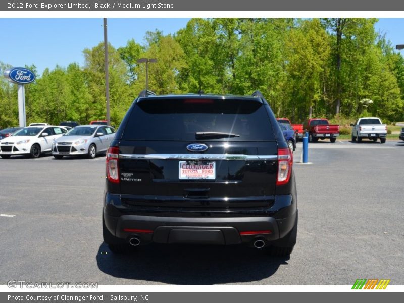 Black / Medium Light Stone 2012 Ford Explorer Limited