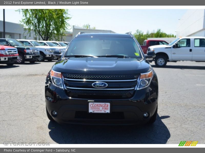 Black / Medium Light Stone 2012 Ford Explorer Limited