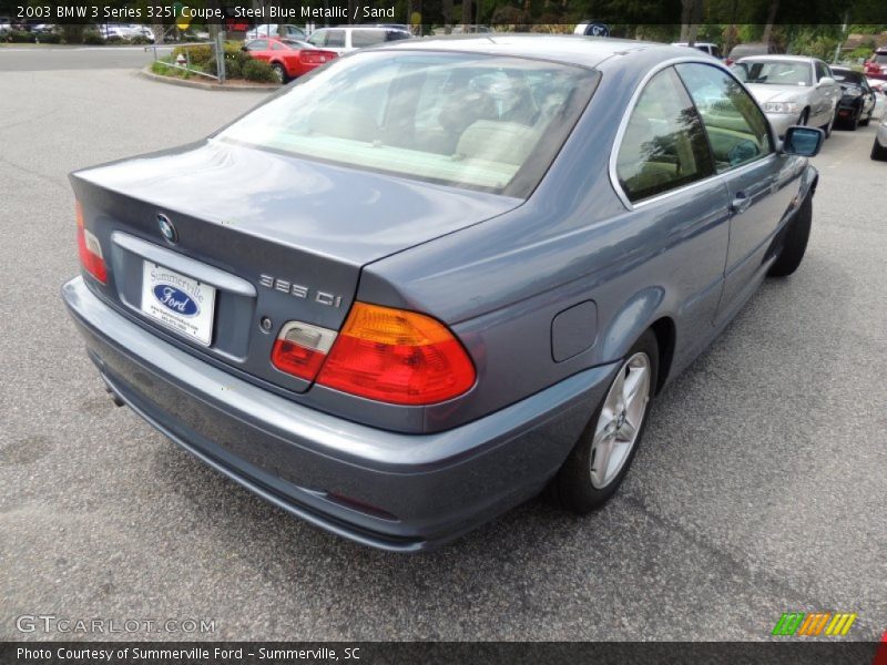 Steel Blue Metallic / Sand 2003 BMW 3 Series 325i Coupe