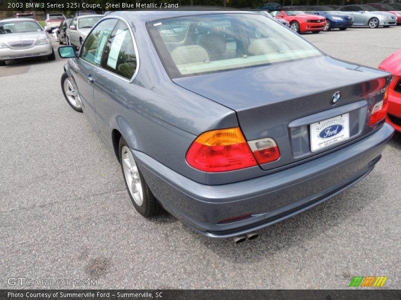 Steel Blue Metallic / Sand 2003 BMW 3 Series 325i Coupe
