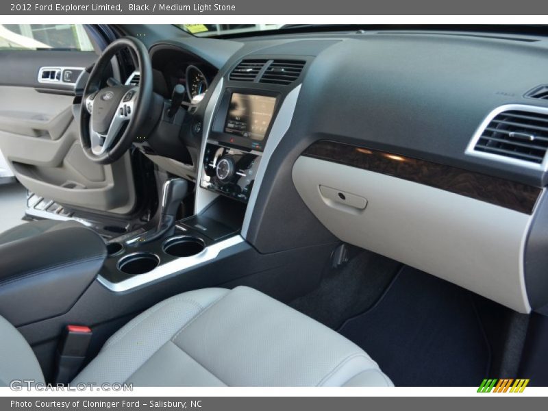 Black / Medium Light Stone 2012 Ford Explorer Limited