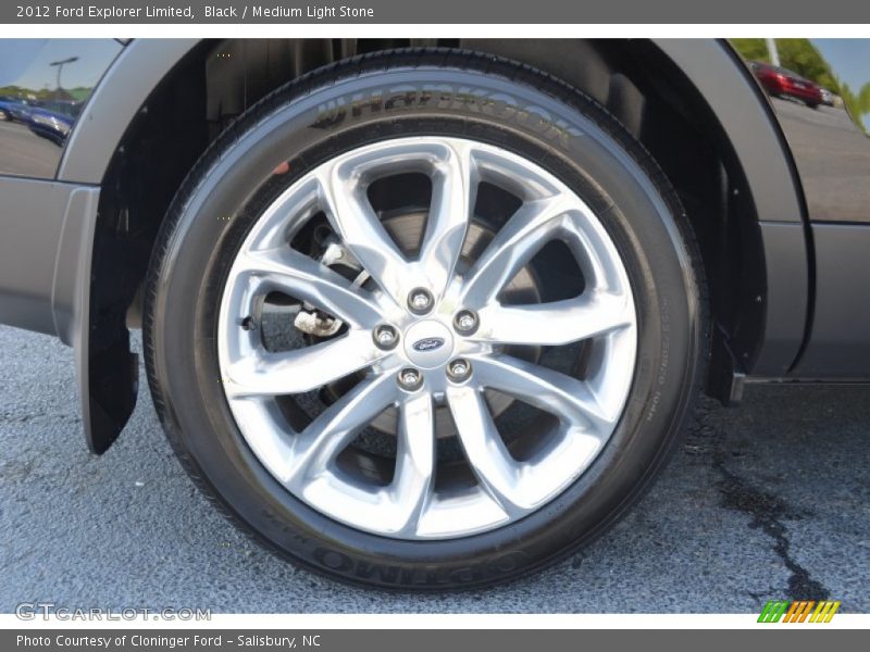 Black / Medium Light Stone 2012 Ford Explorer Limited