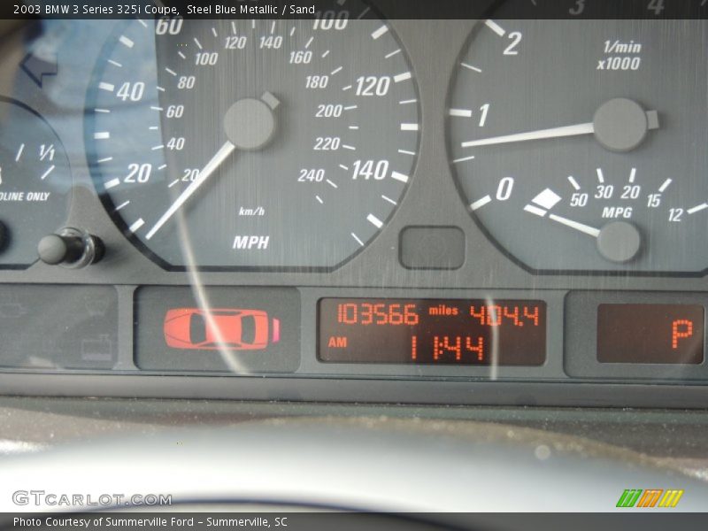 Steel Blue Metallic / Sand 2003 BMW 3 Series 325i Coupe