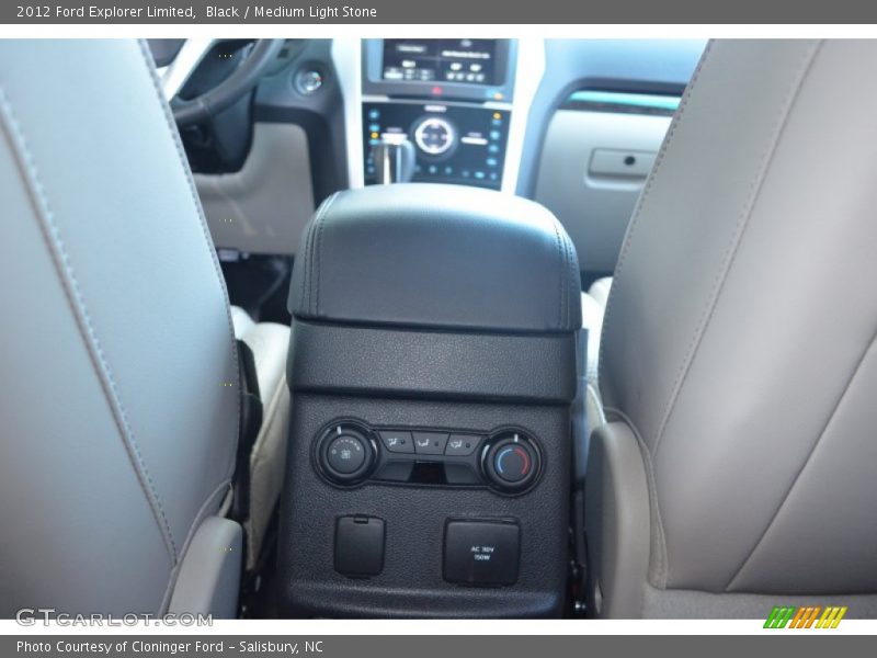 Black / Medium Light Stone 2012 Ford Explorer Limited