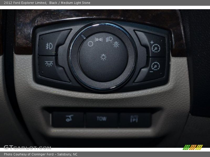 Black / Medium Light Stone 2012 Ford Explorer Limited
