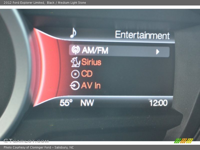 Black / Medium Light Stone 2012 Ford Explorer Limited