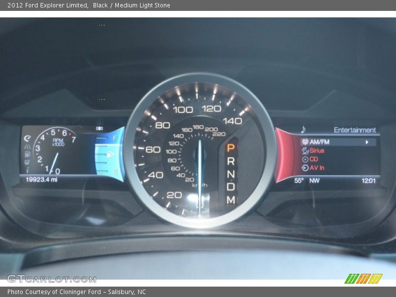 Black / Medium Light Stone 2012 Ford Explorer Limited