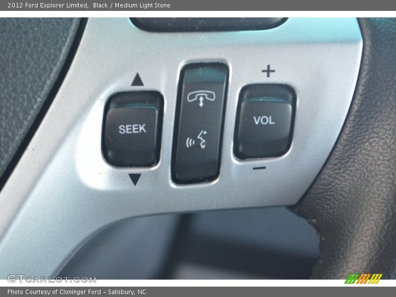 Black / Medium Light Stone 2012 Ford Explorer Limited