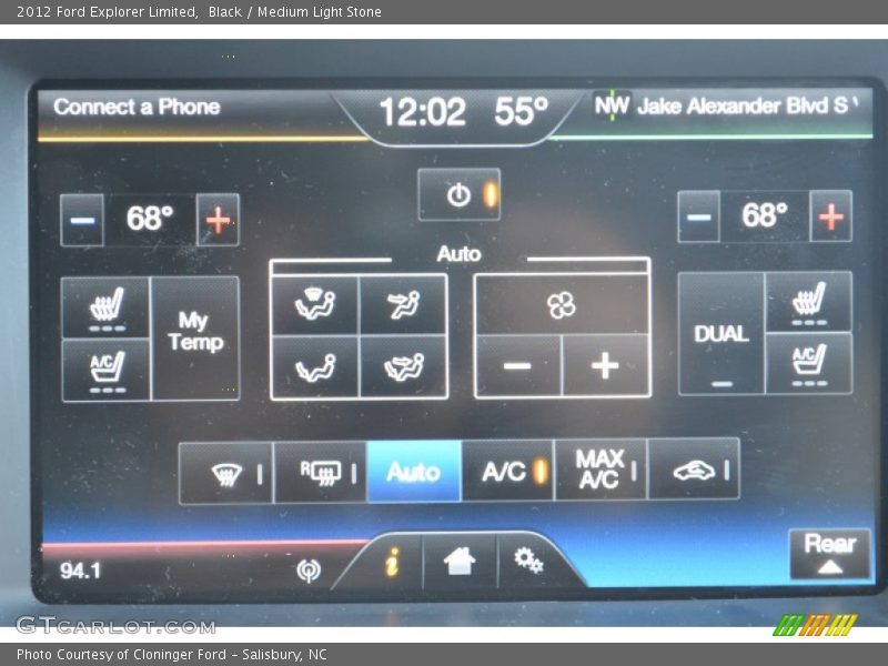 Black / Medium Light Stone 2012 Ford Explorer Limited