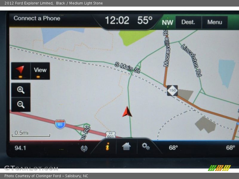 Black / Medium Light Stone 2012 Ford Explorer Limited