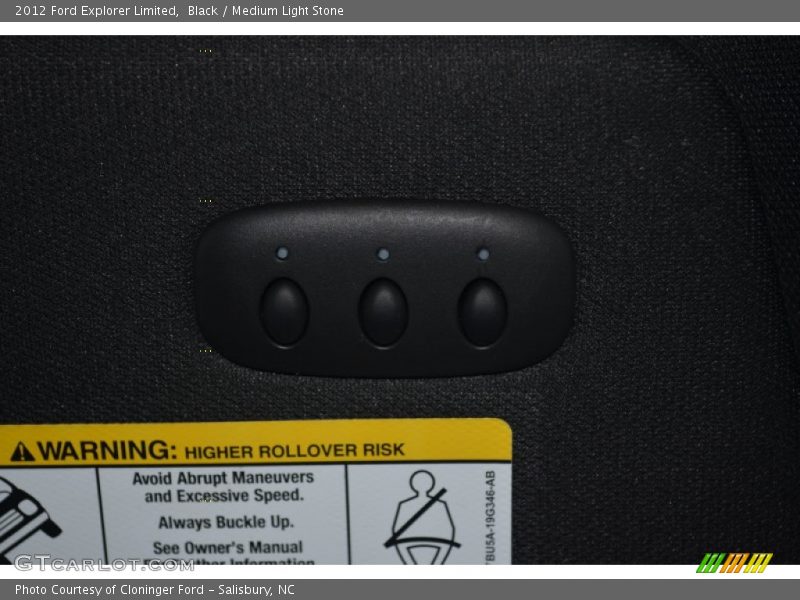 Black / Medium Light Stone 2012 Ford Explorer Limited