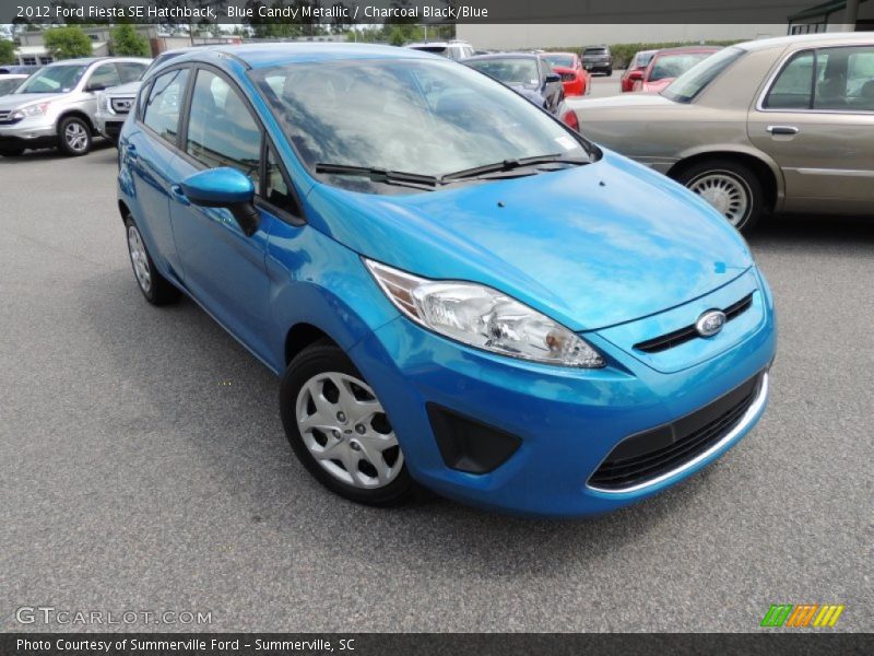 Blue Candy Metallic / Charcoal Black/Blue 2012 Ford Fiesta SE Hatchback