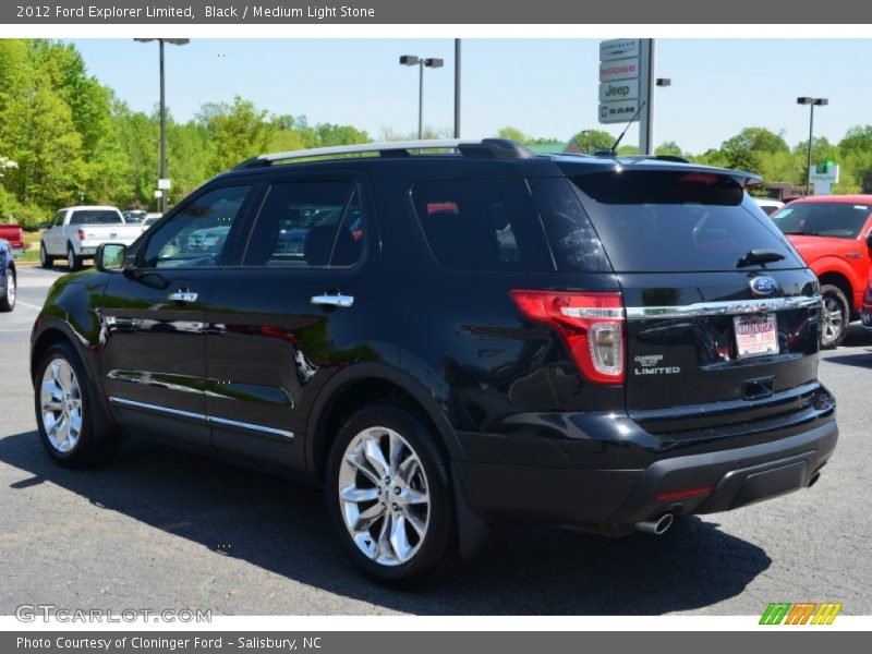 Black / Medium Light Stone 2012 Ford Explorer Limited