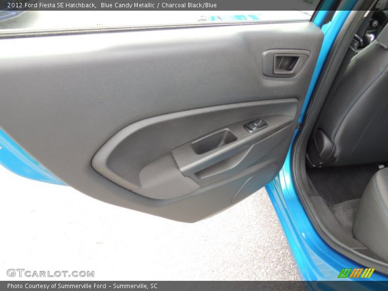 Blue Candy Metallic / Charcoal Black/Blue 2012 Ford Fiesta SE Hatchback