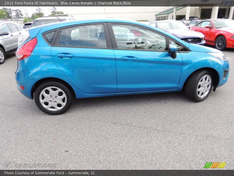 Blue Candy Metallic / Charcoal Black/Blue 2012 Ford Fiesta SE Hatchback