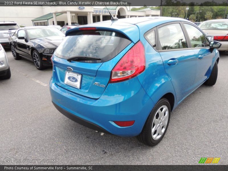 Blue Candy Metallic / Charcoal Black/Blue 2012 Ford Fiesta SE Hatchback