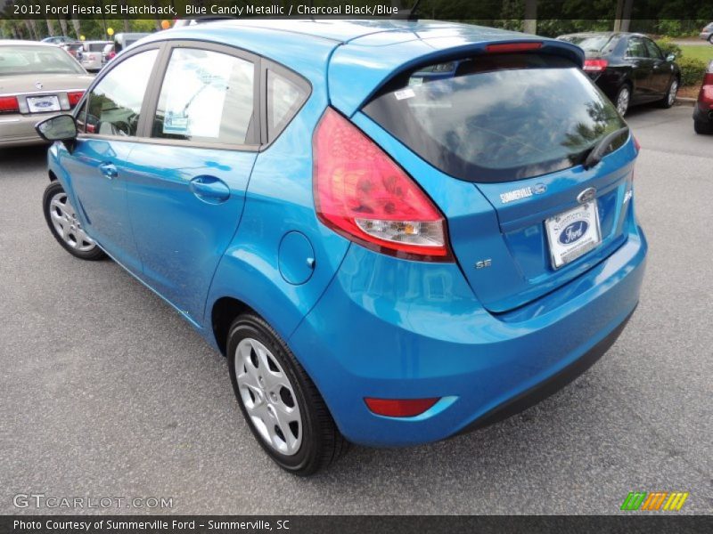Blue Candy Metallic / Charcoal Black/Blue 2012 Ford Fiesta SE Hatchback