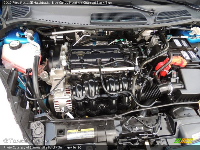 Blue Candy Metallic / Charcoal Black/Blue 2012 Ford Fiesta SE Hatchback
