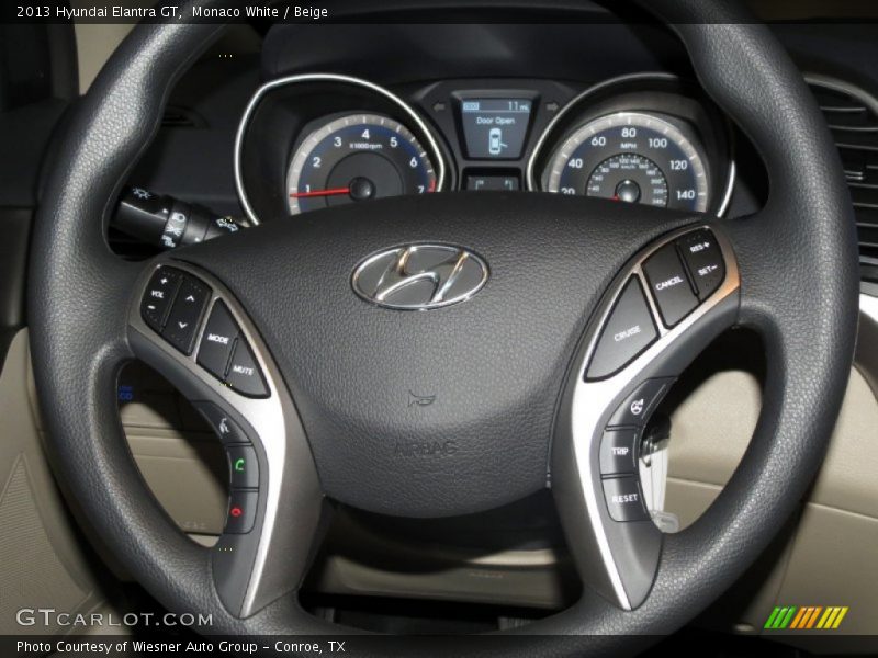 Monaco White / Beige 2013 Hyundai Elantra GT