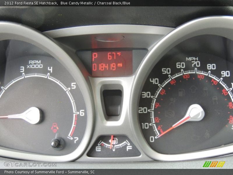 Blue Candy Metallic / Charcoal Black/Blue 2012 Ford Fiesta SE Hatchback