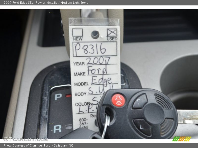 Pewter Metallic / Medium Light Stone 2007 Ford Edge SEL