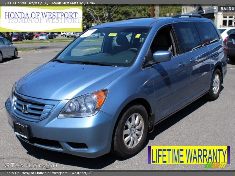 Ocean Mist Metallic / Gray 2010 Honda Odyssey EX