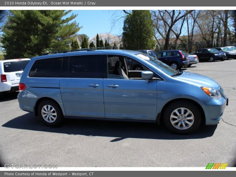 Ocean Mist Metallic / Gray 2010 Honda Odyssey EX