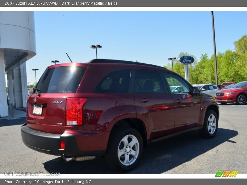 Dark Cranberry Metallic / Beige 2007 Suzuki XL7 Luxury AWD