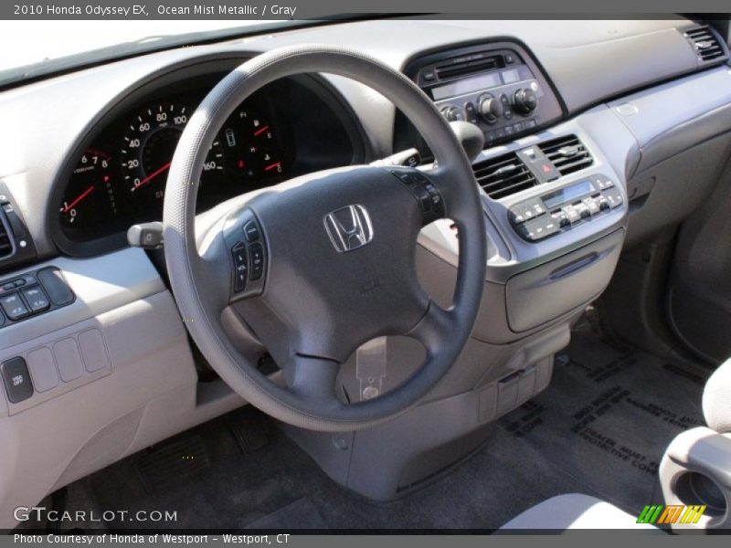 Ocean Mist Metallic / Gray 2010 Honda Odyssey EX