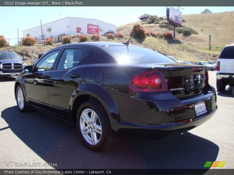 Black / Black/Red 2012 Dodge Avenger SXT