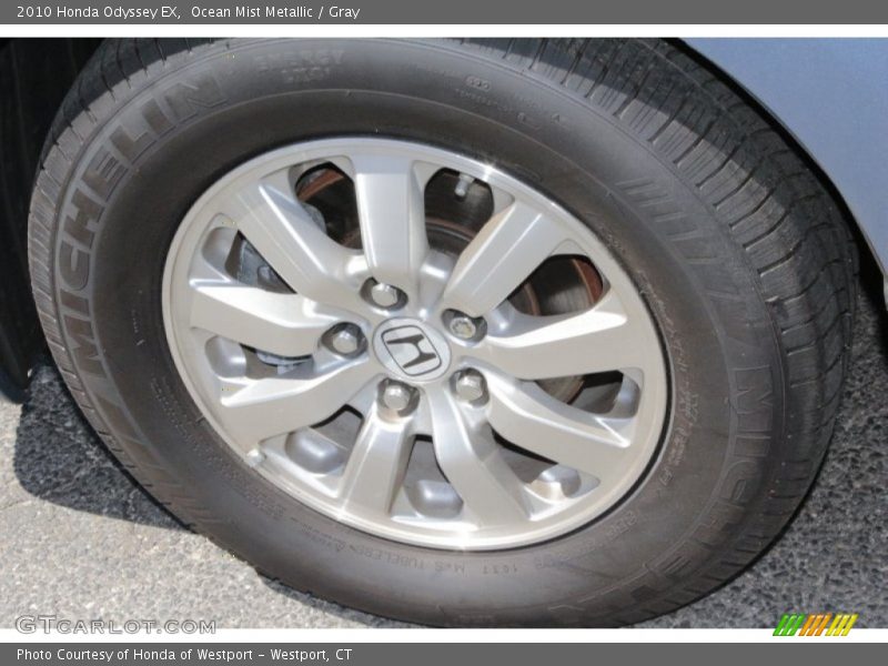 Ocean Mist Metallic / Gray 2010 Honda Odyssey EX