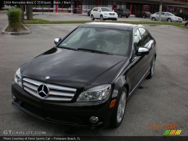 Black / Black 2009 Mercedes-Benz C 350 Sport